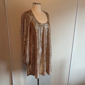 Gold Lame’/Disco Dot Dress